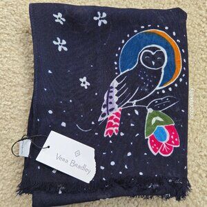 NWT Owls in Night Sky Scarf Vera Bradley Barn Owls